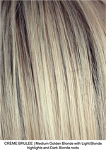 CREME BRULEE | Medium Golden Blonde with Light Blonde highlights and Dark Blonde roots