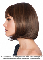 CLASSIC PAGE by HAIRDO | R6/30H CHOCOLATE COPPER | Dark Medium Brown Evenly Blended with Medium Auburn Highlights