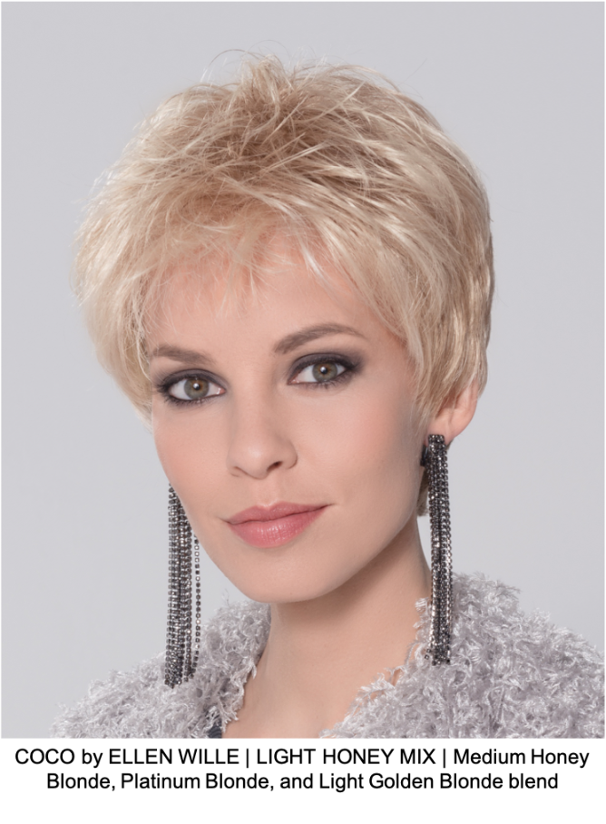 COCO by ELLEN WILLE | LIGHT HONEY MIX | Medium Honey Blonde, Platinum Blonde, and Light Golden Blonde blend