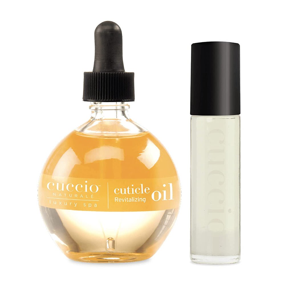 Cuccio Milk and Honey Revitalizing Cuticle oil Kit (73 ml Dropper and .33 oz Rollerball)