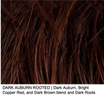 DARK AUBURN ROOTED | Dark Auburn, Bright Copper Red, and Dark Brown blend and Dark Roots