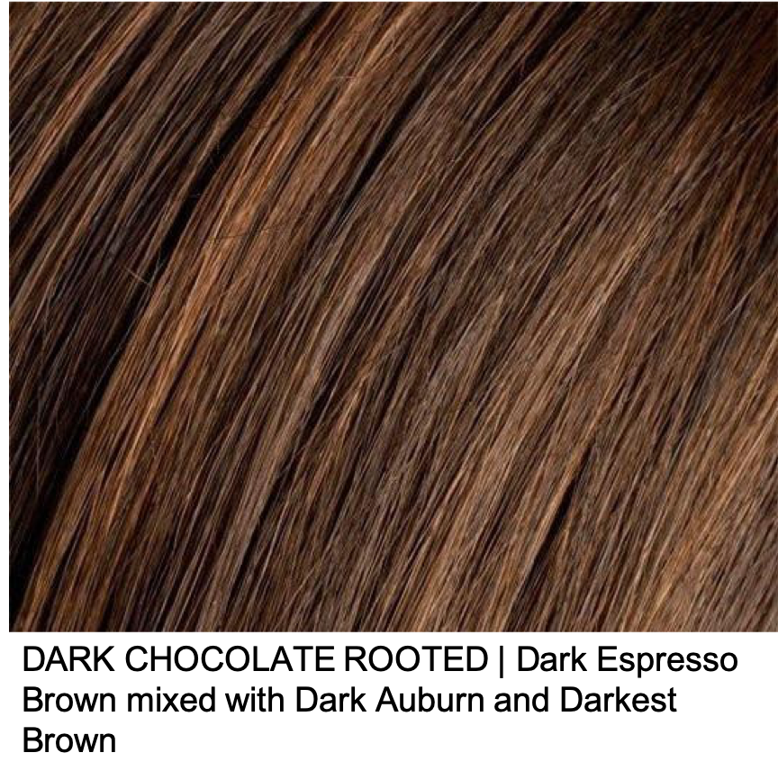 DARK CHOCOLATE ROOTED | Dark Espresso Brown mixed with Dark Auburn and Darkest Brown