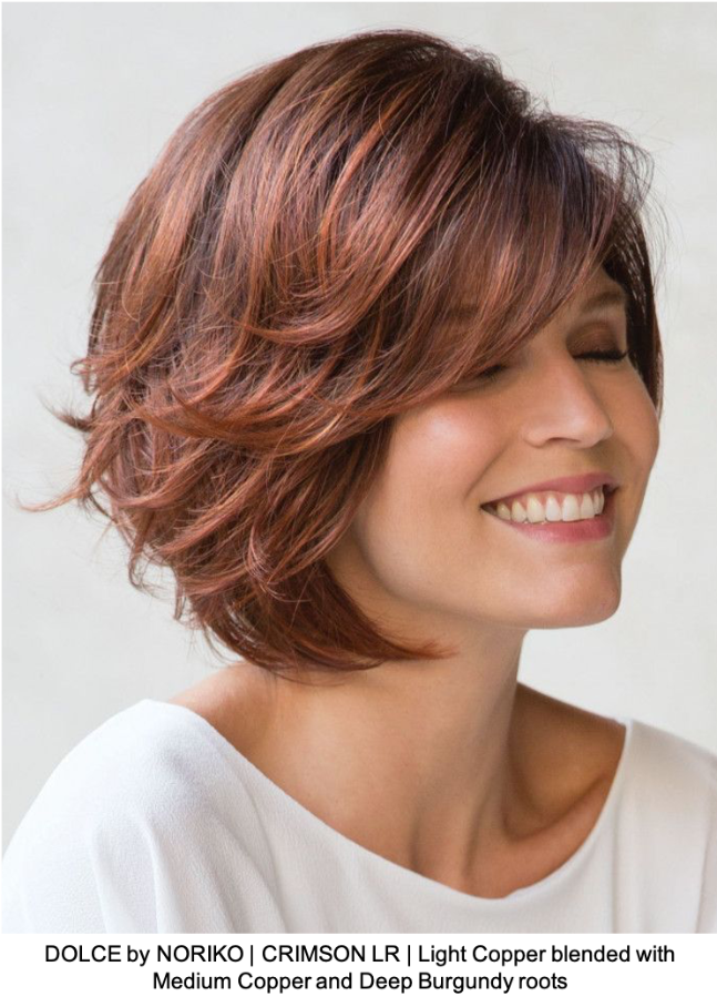 DOLCE by NORIKO | CRIMSON LR | Light Copper blended with Medium Copper and Deep Burgundy roots