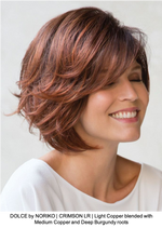 DOLCE by NORIKO | CRIMSON LR | Light Copper blended with Medium Copper and Deep Burgundy roots
