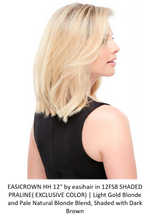 easiCrown HH 12" Remy Human Hair Exclusive Topper (Hand Tied)