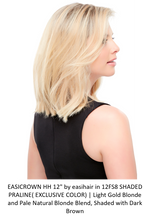 easiCrown HH 12" Remy Human Hair Topper (Hand Tied)