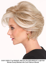 EASY DOES IT by RAQUEL WELCH | RL19/23 BISCUIT | Light Ash Blonde Evenly Blended with Cool Platinum Blonde