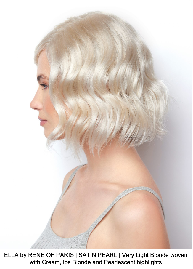 ELLA by RENE OF PARIS | SATIN PEARL | Very Light Blonde woven with Cream, Ice Blonde and Pearlescent highlights