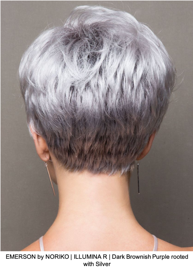 EMERSON by NORIKO | ILLUMINA R | Dark Brownish Purple rooted with Silver