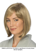 EMMA by ESTETICA | R12/26CH | Light Brown w/ chunky Golden Blonde Highlights