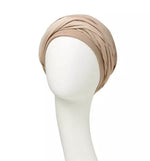 Emy V Turban - Structure with Plisse` |  Beige Gold