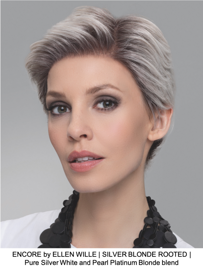 ENCORE by ELLEN WILLE | SILVER BLONDE ROOTED | Pure Silver White and Pearl Platinum Blonde blend