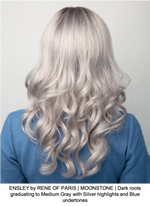ENSLEY by RENE OF PARIS | MOONSTONE | Dark roots graduating to Medium Gray with Silver highlights and Blue undertones