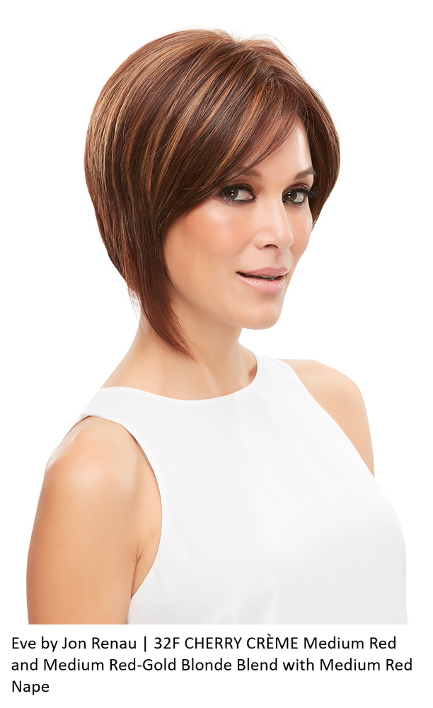 EVE WIG by Jon Renau in 32F CHERRY CRÈME | Medium Red and Medium Red-Gold Blonde Blend with Medium Red Nape