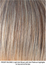 FROSTI BLONDE | Light Ash Brown with Ash Platinum highlights on top and at the tips