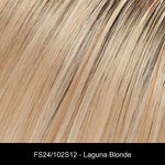 FS24/102S12 LAGUNA BLONDE | Lt Gold Brown w/ Pale Natural Gold Blonde Blend, Shaded w/ Med Brown