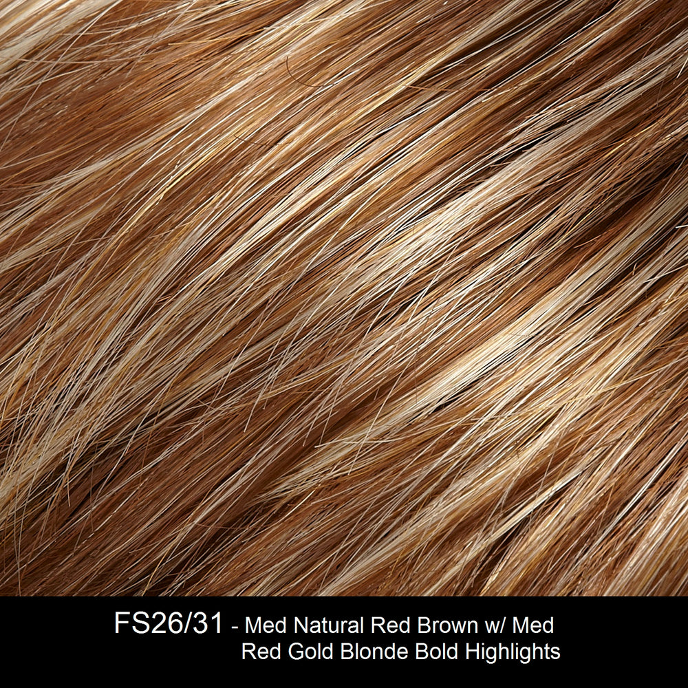 FS26/31 | Medium Red-Gold Brown and Light Gold Blonde Blend with Light Gold Blonde Bold Highlights
