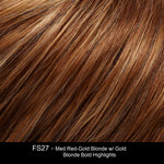 FS27 - Med Red-Gold Blonde w/ Gold Blonde Bold Highlights