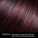 FS2V/31V - Black/Brown Violet, Med Red/Violet Blend with Red/Violet Bold Highlights 
