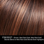 FS6/30/27 TOFFEE TRUFFLE | Brown, Medium Red-Gold, Medium Red-Gold Blonde Blend with Medium Gold Blonde Bold Highlights