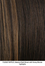 FUDGE RIPPLE | Medium Dark Brown with Honey Blonde highlights