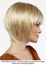 FRANCESCA by ENVY | LIGHT BLONDE | 2 toned blend of Creamy Blonde with Champagne highlights 