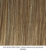 GL15-26 BUTTERED TOAST | Medium Blonde with Light Blonde Highlights Gabor