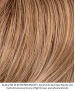 GL16-27SS SS BUTTERED BISCUIT | Caramel brown base blends into multi-dimensional tones of light brown and wheaty blonde