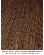 GL29-31SS SS RUSTY AUBURN | Chocolate brown base blends into multi-dimensional tones of medium copper and amber.