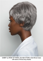 GABBY by RENE OF PARIS | SILVER STONE | Dark Brown base with blend of three Grey shades
