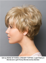 GIA by RENE OF PARIS | CREAMY TOFFEE | Light Platinum Blonde and Light Honey Blonde evenly blended
