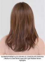 GLAMOUR MONO by ELLEN WILLE | CHOCOLATE ROOTED | Medium to Dark Brown base with Light Reddish Brown highlights