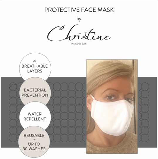 Christine Headwear Protective Face Masks, Gray
