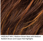 HAZELNUT MIX | Medium Brown base with Medium Reddish Brown and Copper Red highlights and Dark Roots