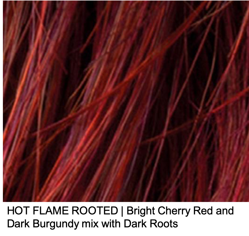 HOT FLAME ROOTED | Bright Cherry Red and Dark Burgundy mix with Dark Roots