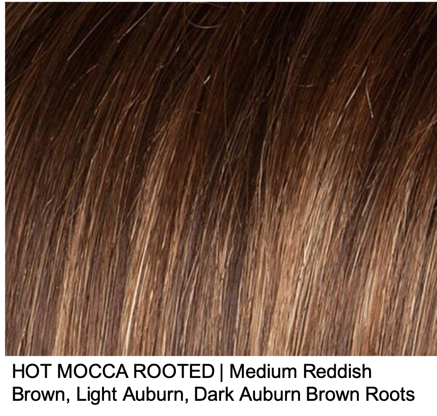 HOT MOCCA ROOTED | Medium Reddish Brown, Light Auburn, Dark Auburn Brown Roots