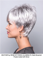 HEATHER by RENE OF PARIS | ILLUMINA R | Dark Brownish Purple rooted with Silver