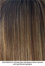 ICED MOCHA R | Rooted Dark with Medium Brown blended with Light Blonde highlights 