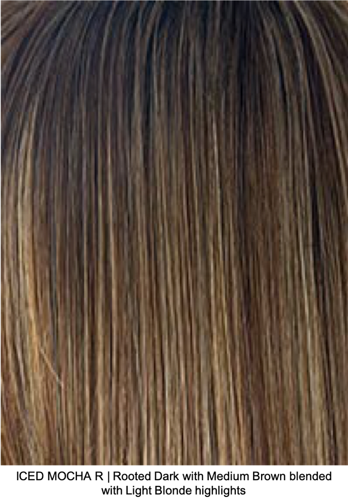 ICED MOCHA R | Rooted Dark with Medium Brown blended with Light Blonde highlights