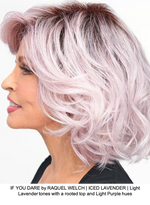 IF YOU DARE by RAQUEL WELCH | ICED LAVENDER | Light Lavender tones with a rooted top and Light Purple hues