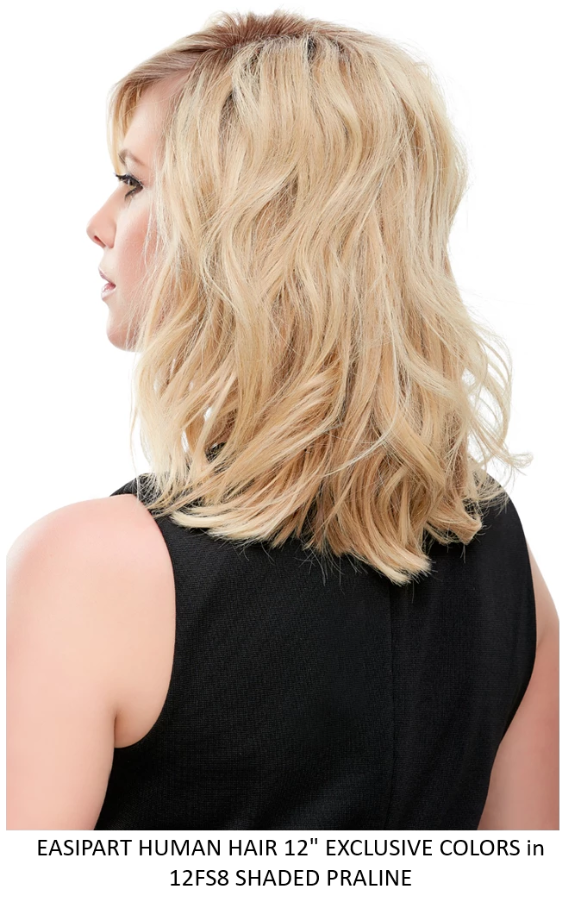 easiPart HH 12" Remy Human Hair Topper (Hand Tied)