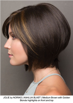 JOLIE by NORIKO | KAHLUA BLAST | Medium Brown with Golden Blonde highlights on front and top