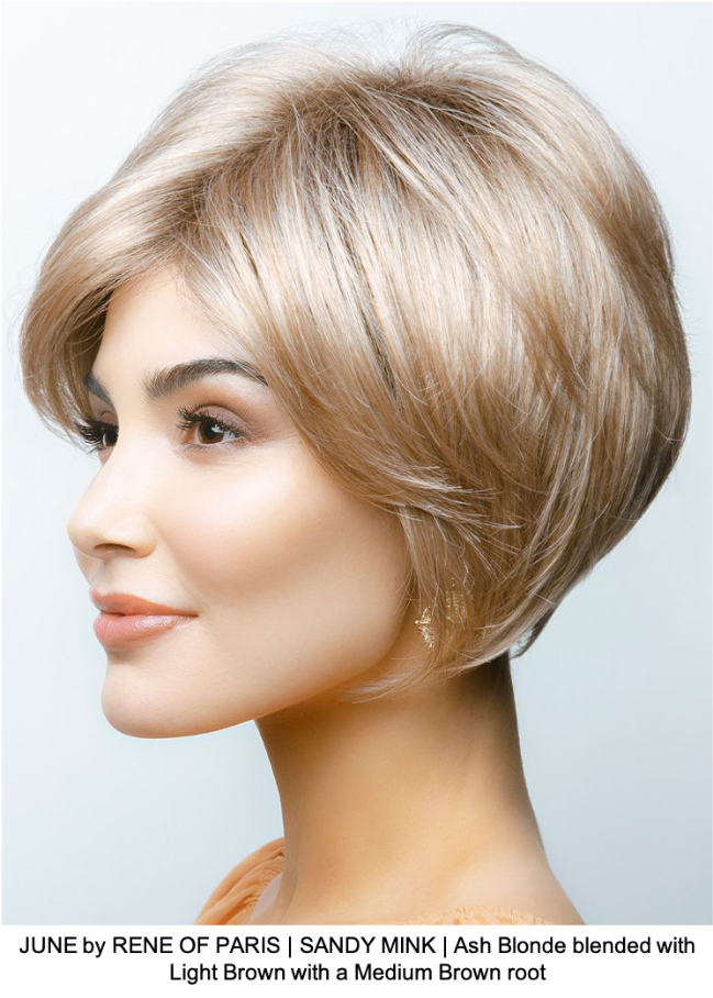 JUNE by RENE OF PARIS | SANDY MINK | Ash Blonde blended with Light Brown with a Medium Brown root