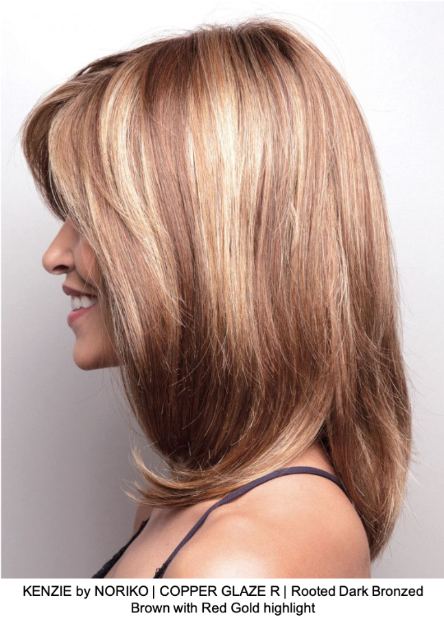 KENZIE by NORIKO | COPPER GLAZE R | Rooted Dark Bronzed Brown with Red Gold highlight