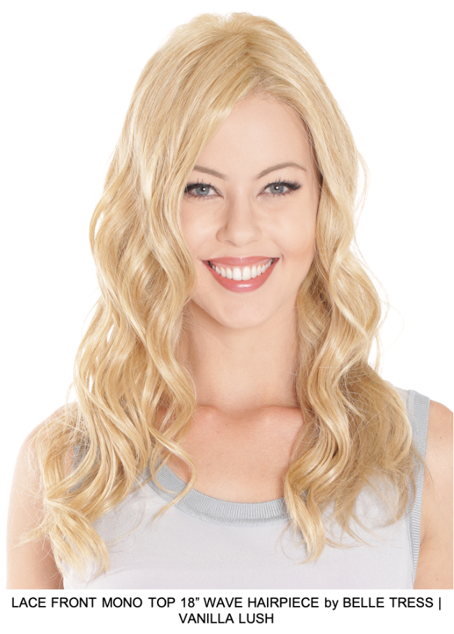 LACE FRONT MONO TOP 18” WAVE HAIRPIECE by BELLE TRESS | VANILLA LUSH