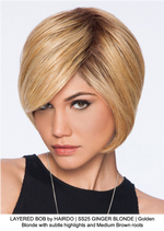 LAYERED BOB by HAIRDO | SS25 GINGER BLONDE | Golden Blonde with subtle highlights and Medium Brown roots