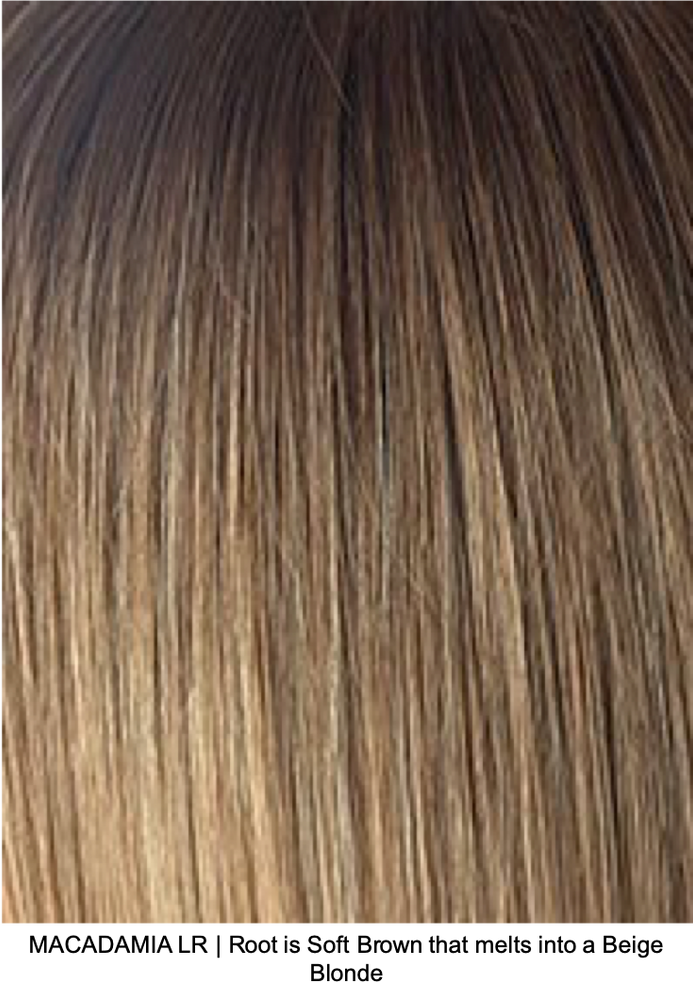 MACADAMIA LR | Root is Soft Brown that melts into a Beige Blonde