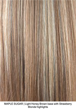 MAPLE SUGAR | Light Honey Brown base with Strawberry Blonde highlights