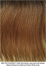 MELTED COCONUT | Dark Rich Brown roots with Soft Golden Medium Brown at middle and Warm White ends