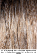 MELTED MARSHMALLOW | Subtly Warm Dark Sandy Blonde blend with Medium Brown roots and Light Ash Blonde tips and highlights